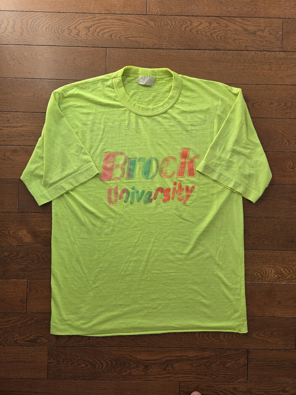 Brock University Neon Green Graphic Tee - Men